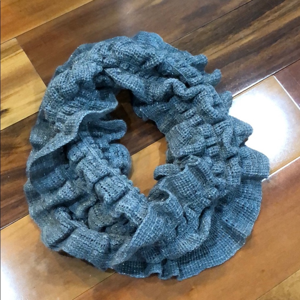 Gray shimmer infinity scarf
